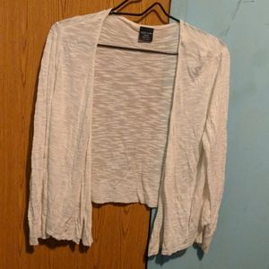 White sheer cardigan